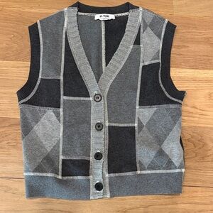 Re/Done Gray Knit Vest